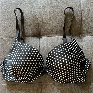 Victoria’s Secret Polka Dot Black and White Push-up Bra